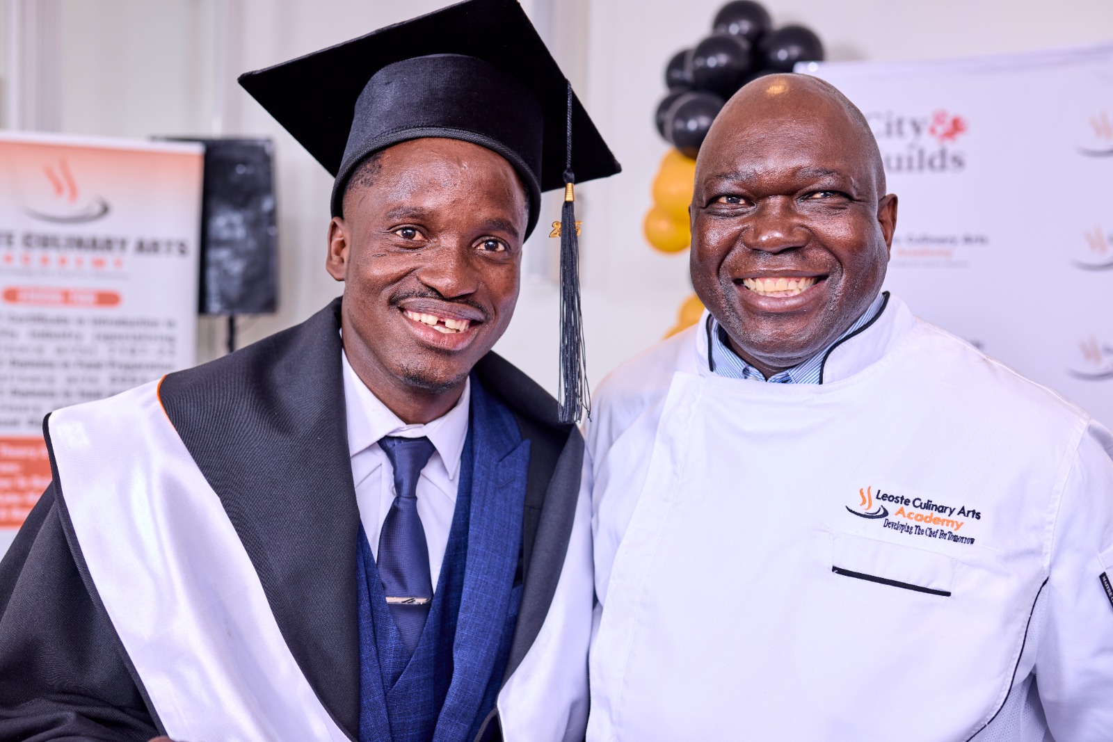 Master Chef Leonard Moyo with graduate