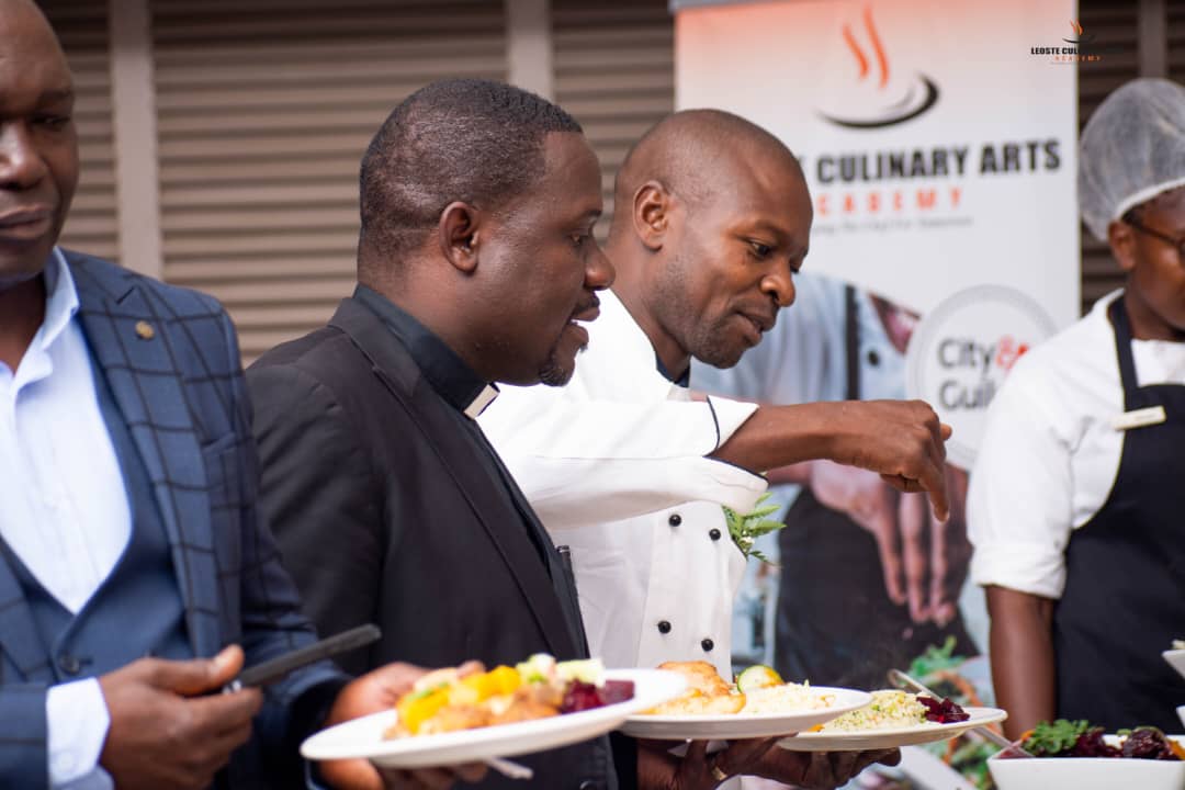 Professional food plating demonstration
